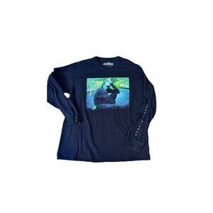 Justin Bieber Justice World Tour Shirt Adult Size Large Black Long Sleeve Tee